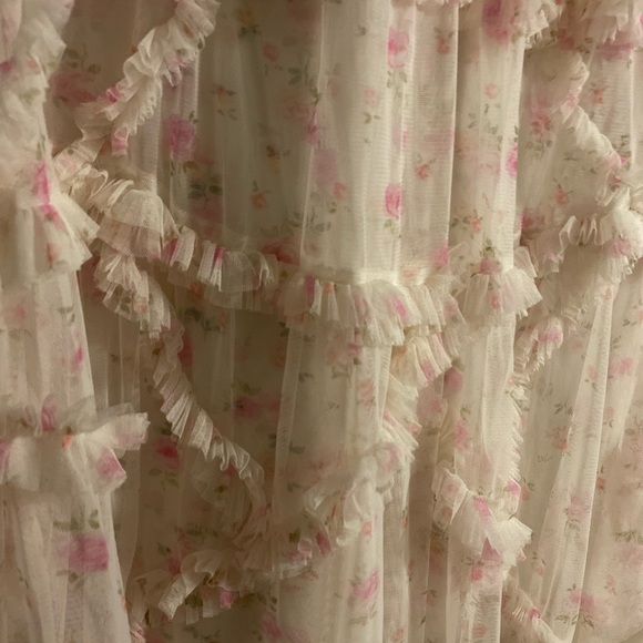 Like New- Needle & thread Bijou rose ruffle mini dress- size 16 - Picture 9 of 10